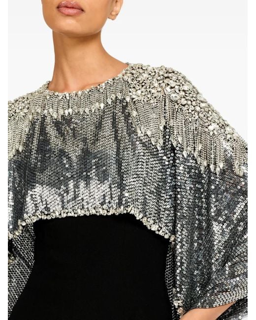 Jenny Packham Black Cassia Cape