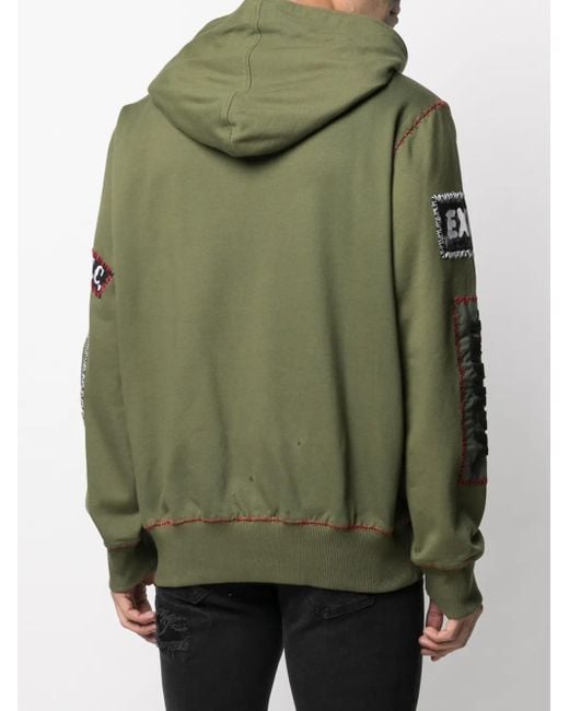 KTZ Green Patch-Detailed Drawstring Hoodie