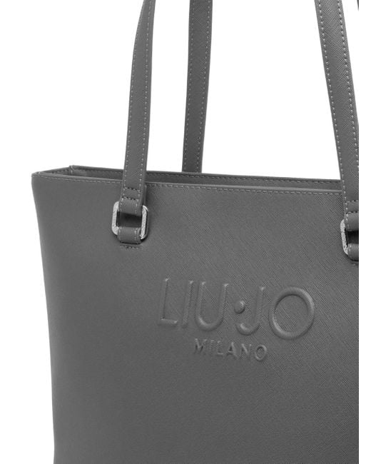 Liu Jo Gray Shopper Mit Logo-Prägung
