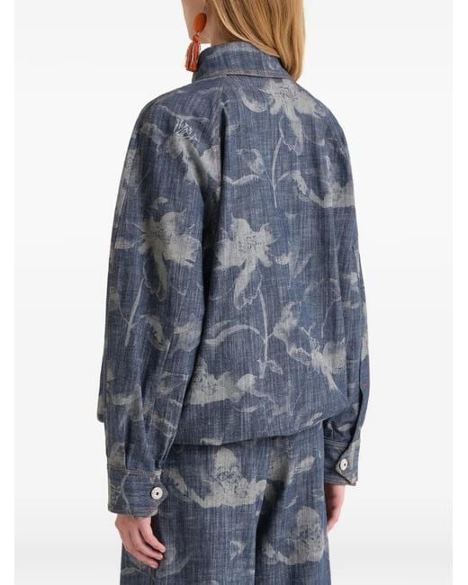 Maliparmi Blue Veste À Fleurs