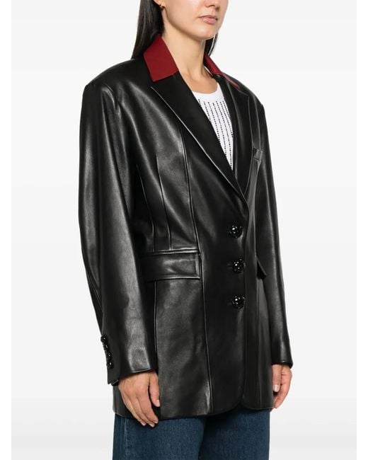 Rabanne Black Leather Blazer