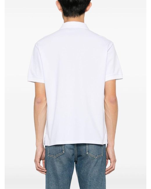 Just Cavalli White Logo-print Polo Shirt for men