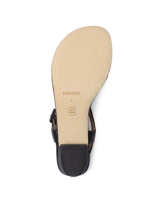 Bernardo Natural Goyara Buckle T-Strap Sandals