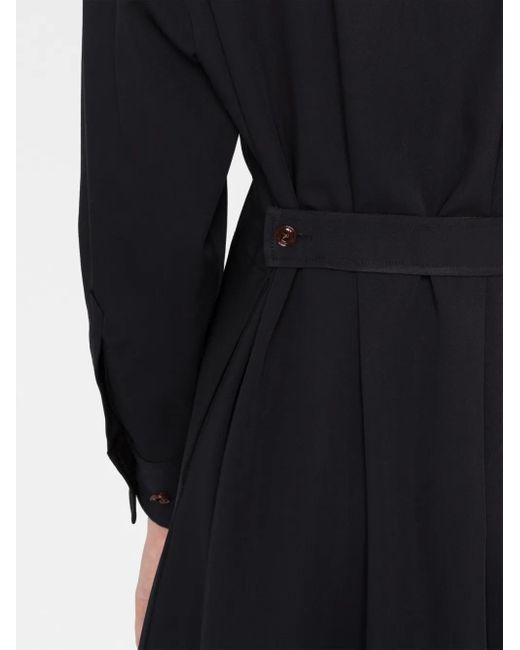 Lemaire Black Long-Sleeve Shirt Dress