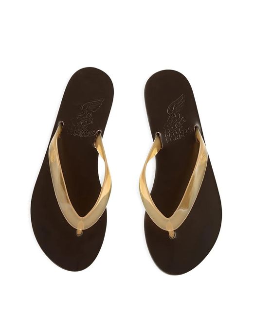Ancient Greek Sandals Brown Saionara Jelly Flip-Flops