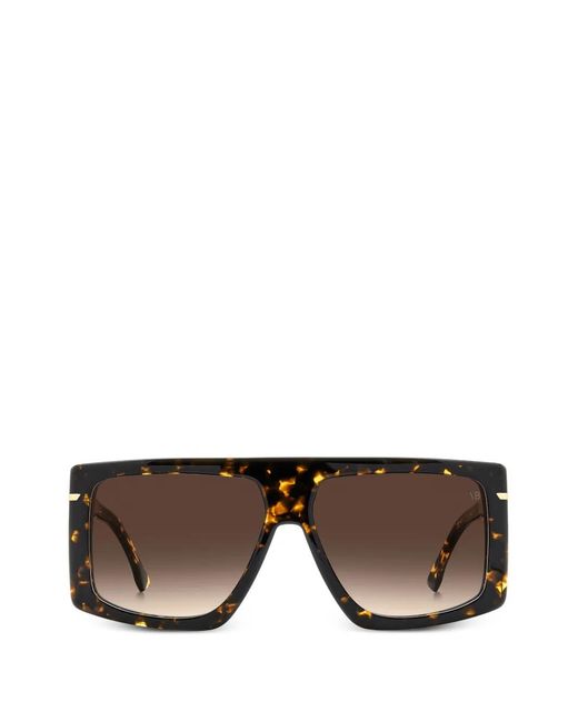 Victoria Beckham Gray Square-Frame Sunglasses