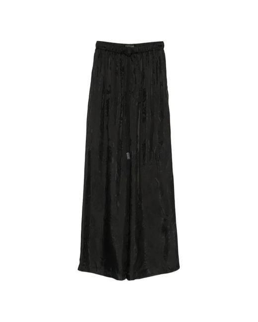 Ann Demeulemeester Black Paisley-Jacquard Drawstring Trousers