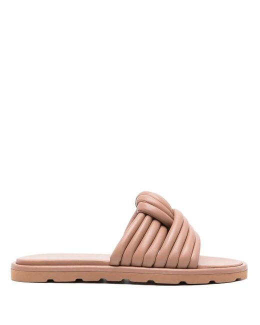 Gianvito Rossi Pink Elegant Nappa Ballerina Sandals For