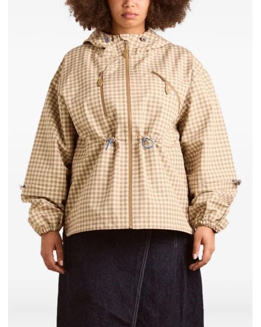 Damson Madder Natural Matilda Gingham-Check Raincoat