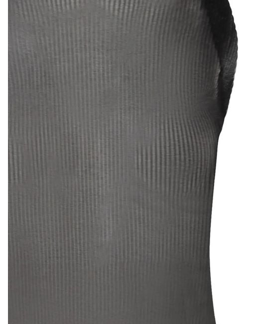 Circus Hotel Gray Sheer Top