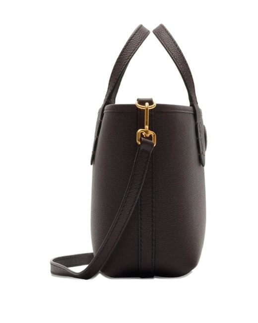 Burberry Black Mini Bloomsbury Reversible Check Tote Bag