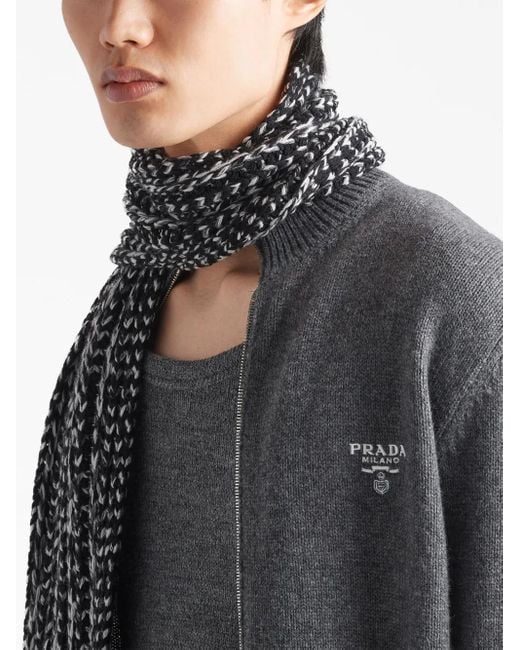 Prada Sweater Met Geborduurd Logo in het Gray voor heren
