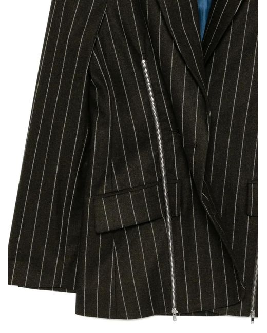 Monse Black Deconstructed Lapel Blazer