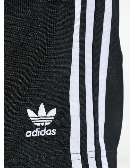 Adidas Black Firebird Logo-Embroidered Shorts