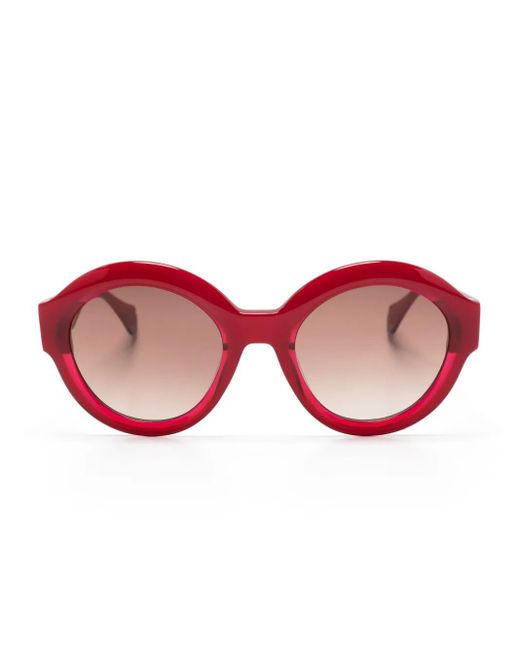 Gigi Studios Pink Glow Round-Frame Sunglasses