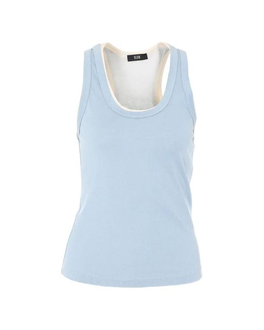 ELEH Blue Scoop-Neck Tank Top