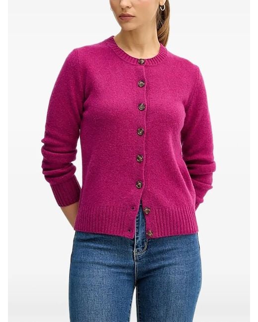 Benetton Red Buttoned Knitted Cardigan