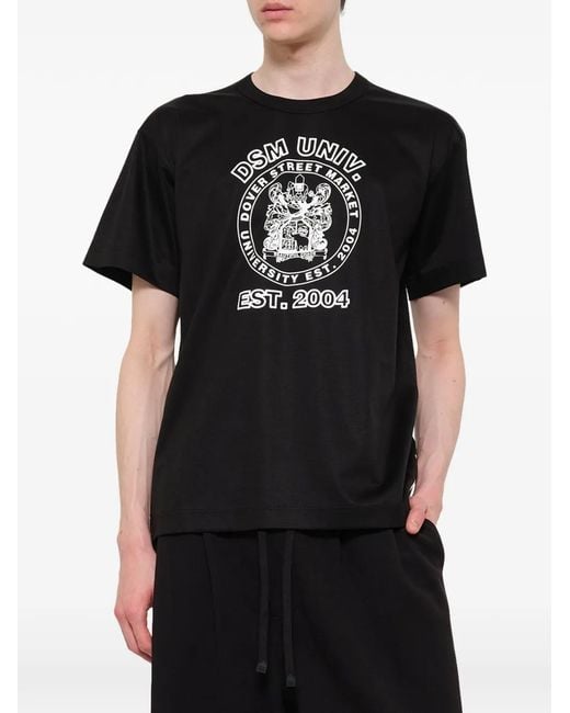 Dover Street Market Black Dsm Logo-Print T-Shirt for men