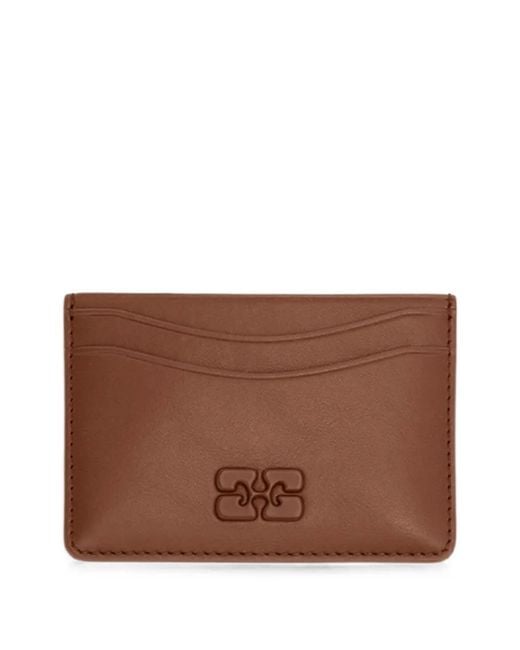 Ganni Brown Bou Card Holder