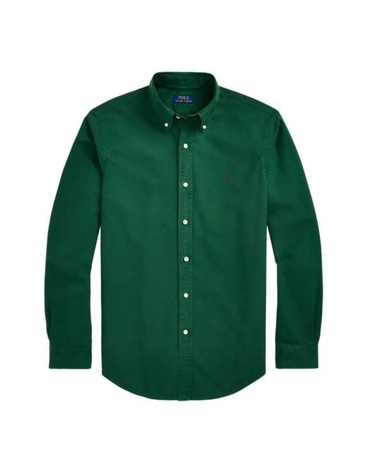 Polo Ralph Lauren Green Button-Down Collar Shirt for men