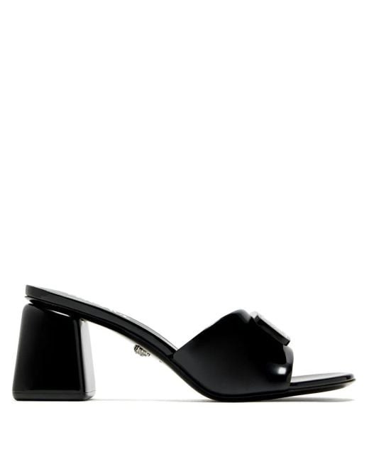 Versace Black Mules Mit Applikation 70Mm