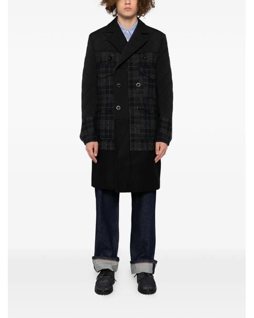Junya Watanabe Black X Filson Checked Quilted Coat for men