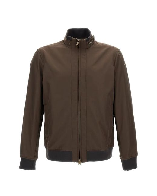 Woolrich Brown High Collar Zip Jacket for men