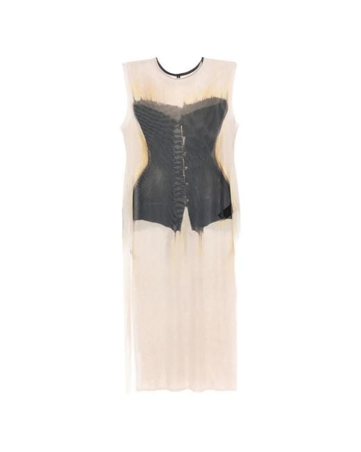 IA London Natural Robe Imprimée À Effet De Transparence