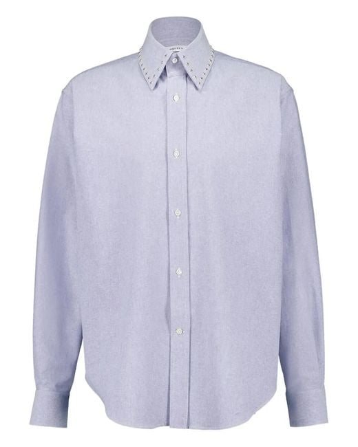McQueen Overhemd Met Studs in het Blue voor heren