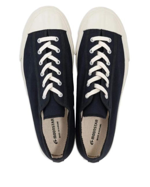 Moonstar Blue Canvas Low-Top Sneakers for men