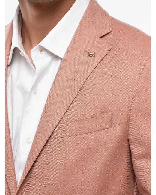 Corneliani Natural Single-Breasted Blazer for men