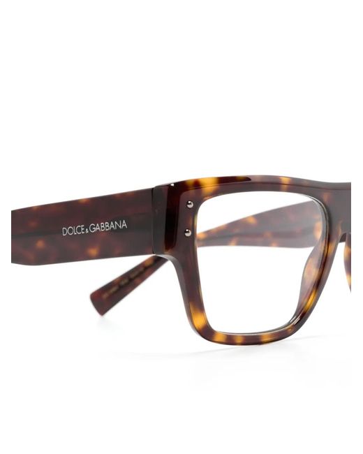 Dolce & Gabbana Brown Dg3384 Rectangle-Frame Glasses for men