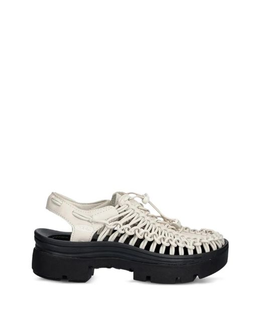 Keen White Uneek Woven Sandals