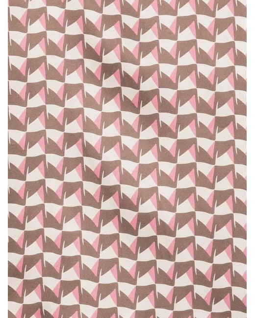 Marina Rinaldi Pink Nerbare Geometric-Print Blouse