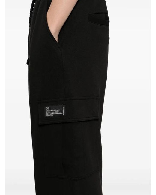FIVE CM Black Logo-Patch Cargo Track Pants for men
