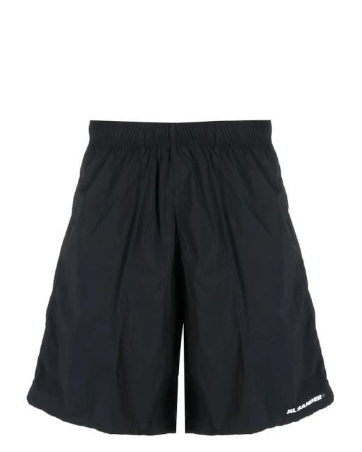 Jil Sander Badeshorts Mit Logo-Stickerei in Black für Herren