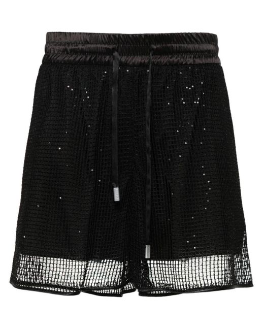 Peserico Black Shorts mit Pailletten