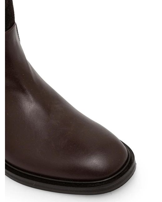 Baldinini Black Suede-Panel Knee-High Boots