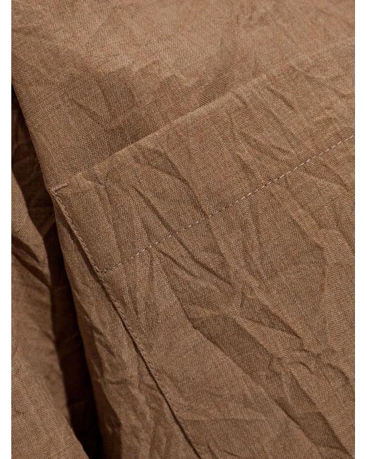 Max Mara Brown Textured Pocket Shirt