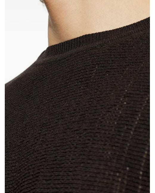 Homme Plissé Issey Miyake Black Brush Close-Up Crew-Neck Sweater for men