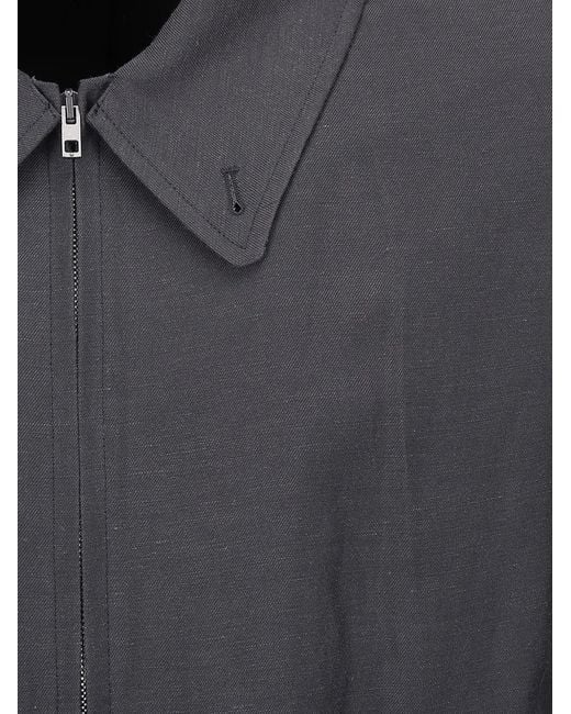 Lemaire Blue Zip-Up Blouson Jacket for men