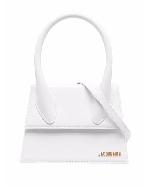 Jacquemus Le Grand Chiquito Leather Tote Bag in White | Lyst UK