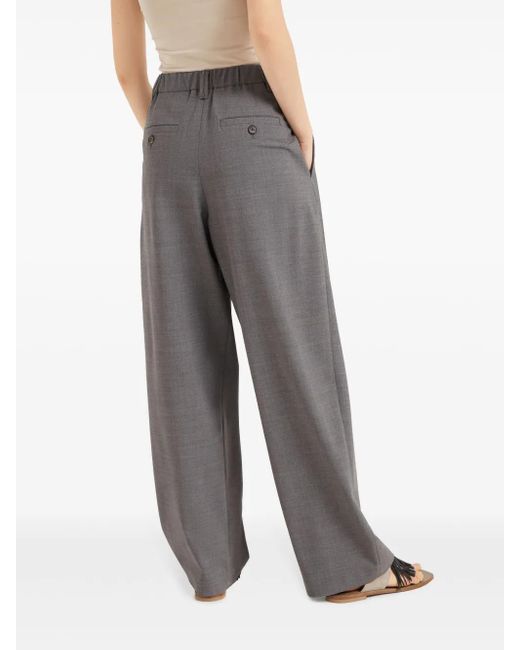 Brunello Cucinelli Gray Sartorial Baggy Trousers