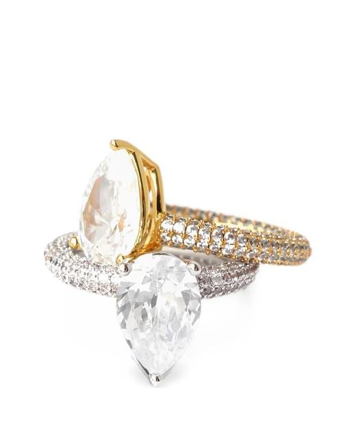 Izabel Display White Mega Drop Pavé Ring