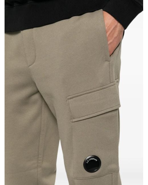 C P Company Gray Lens-Detail Cargo Pants for men