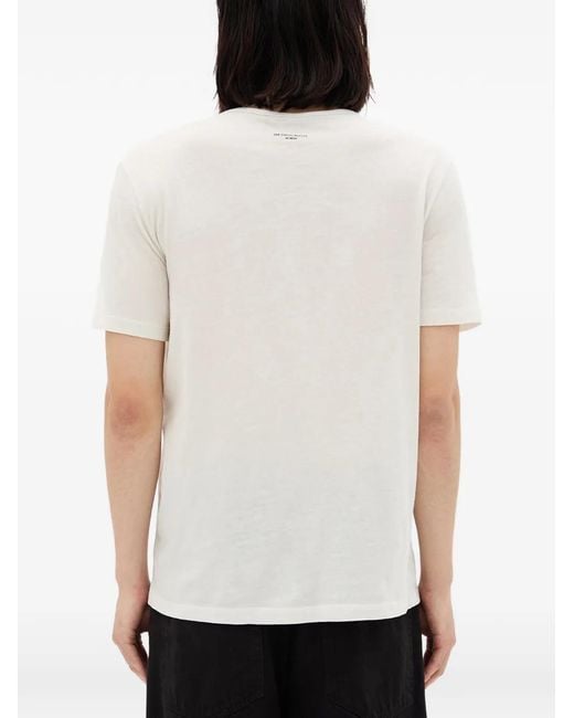 Ann Demeulemeester メンズ ホワイト グラフィック Tシャツの通販はau