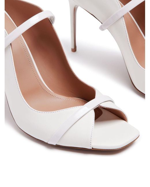 Malone Souliers White Noah 90mm Leather Mules