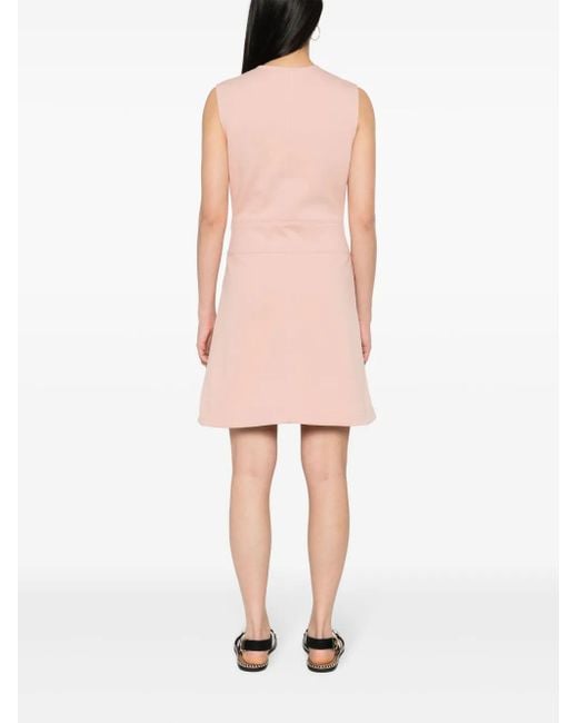 Moncler Pink Logo-Appliqué Mini Dress