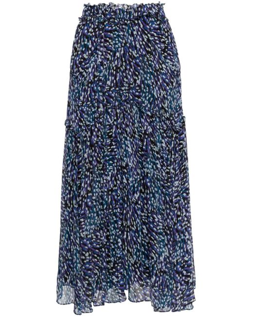Isabel Marant Blue Veronique Pleated Skirt