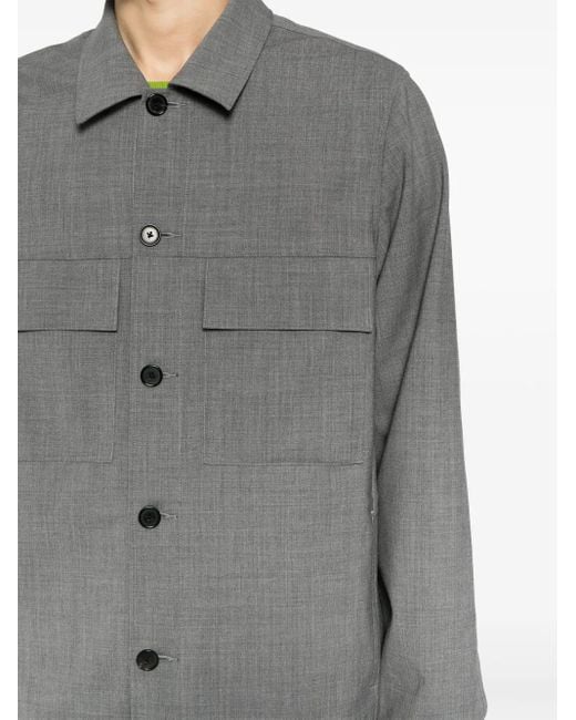 Camisa de manga larga Paul Smith de hombre de color Gray